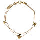 Bracelet golden 925 silver with stars and angel charm, AMEN s1
