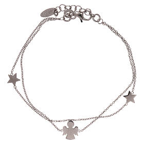 Star and angel silver bracelet, AMEN
