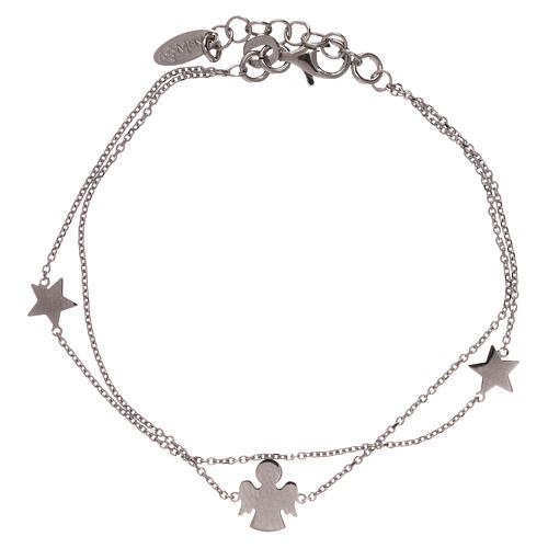Star and angel silver bracelet, AMEN 2