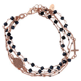 Bracciali AMEN: Bracciale argento 925 rosé e zirconi neri AMEN 