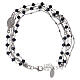 Bracelet in 925 silver with grey and black crystals AMEN s1