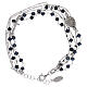 Bracelet in 925 silver with grey and black crystals AMEN s2