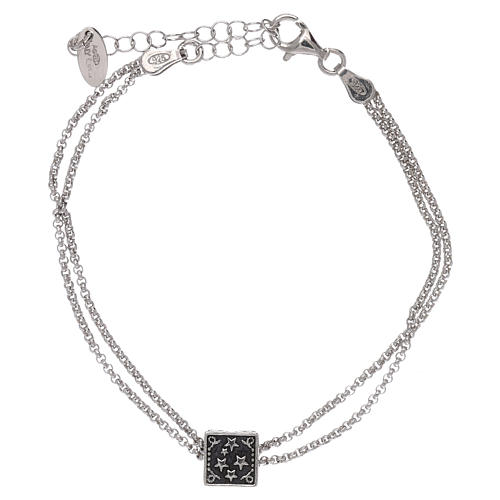 AMEN bracelet in 925 silver with cross, heart and anchor  4