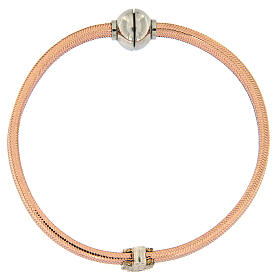 Bracciali AMEN: Bracciale AMEN angelo zirconi argento 925 lurex rosé