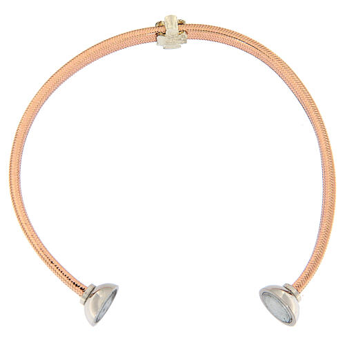 Pulseira AMEN anjo zircões prata 925 lurex rosé 3