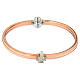 Pulseira AMEN anjo zircões prata 925 lurex rosé s2