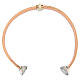 Pulseira AMEN anjo zircões prata 925 lurex rosé s3
