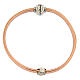 Pulseira AMEN anjo zircões prata 925 lurex rosé s4