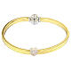 AMEN bracelet with heart-shaped charm, golden lurex and 925 silver s2