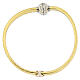 Bracelet AMEN lurex doré charm argent 925 zircons s4