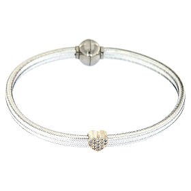 Bracciali AMEN: Braccialetto argento 925 lurex argentato AMEN cuore