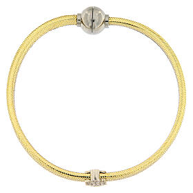 Bracciali AMEN: Bracciale lurex oro angelo argento 925 AMEN