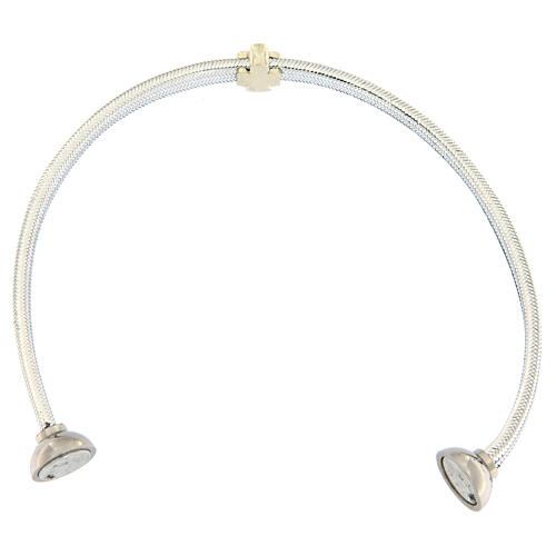 AMEN bracelet with angel charm, silver lurex and 925 silver 3