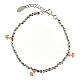 Bracciale stelle rosè in argento 925 finitura rodiata AMEN s1