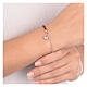 Bracciale cuore rosato in argento 925 cristalli rubino AMEN s4