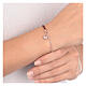 Pink heart bracelet in 925 silver ruby ​​crystals AMEN s4