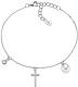 Perlen- und Zirkonia-Armband AMEN aus 925er Silber s1
