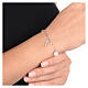 AMEN bracelet with zircon charm, zircon cross and pearl, 925 silver s4