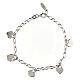 Bracciale cuori AMEN argento 925 finitura rodiata s3