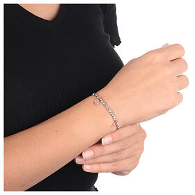 AMEN bracelet with Miraculous Medal, 925 silver with double finish