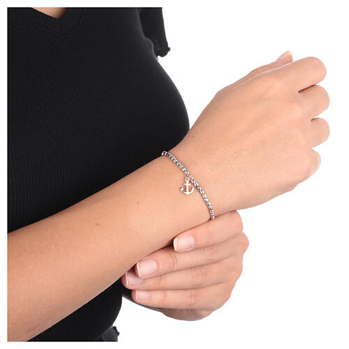 AMEN bracelet with anchor, rhodium-plated 925 silver 2