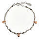 Bracciale cuori rosé AMEN argento 925 finitura rodio s3