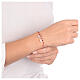 Bracelet AMEN coeurs différentes tailles et cristaux rubis argent 925 rosé s2