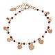 Bracciale AMEN cuori rosati e cristalli rossi s3