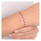 Bracciale AMEN cuori rosati e cristalli rossi s4
