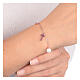 Bracelet AMEN perle croix et zircon mauve argent 925 rosé s4
