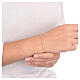Virgin bracelet with amaranth crystals AMEN 925 silver golden finish s2