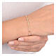 Virgin bracelet with amaranth crystals AMEN 925 silver golden finish s4