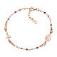 Armband aus 925er Silber von AMEN mit amaranthfarbenen Kristallen und Rosè-Finish s1