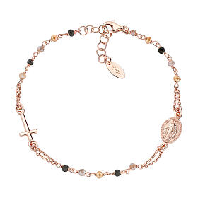 Armband von AMEN aus 925er Silber mit mehrfarbigen Kristallen und roséfarbener Beschichtung