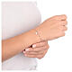 AMEN bracelet with lilac zircons and hearts, rosé finish s2