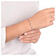 AMEN bracelet with multicoloured round zircon charms, rosé finish s4