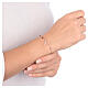 AMEN bracelet with black zircons and cross, rosé finish s2
