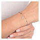 AMEN bracelet with black zircons and cross, rosé finish s4