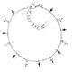 Bracciale Croci Cristalli neri alternati AMEN fin. rodio s1