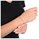 Bracciale Croci Cristalli neri alternati AMEN fin. rodio s2
