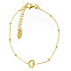 AMEN gold plated bracelet with beads and heart with rope pattern s3