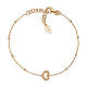Heart bracelet with rope effect AMEN beads golden finish s1