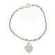 AMEN bracelet with round beads and heart-shaped charm, 925 silver s3