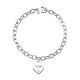 AMEN bracelet with thick chain and heart-shaped charm, 925 silver s1
