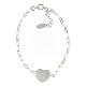 AMEN bracelet with long chain links and heart-shaped charm, 925 silver s3