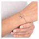 Bracelet AMEN avec breloques coeurs et cristaux rouges, finition rosée s4