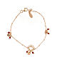 Bracciale triplo cuore cristalli rossi AMEN argento 925 Rosé s3