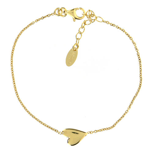AMEN gold plated bracelet with stylised heart 3