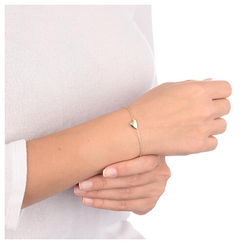 AMEN gold plated bracelet with stylised heart 4