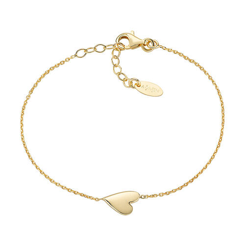 Heart bracelet in 925 golden silver AMEN | online sales on HOLYART.com